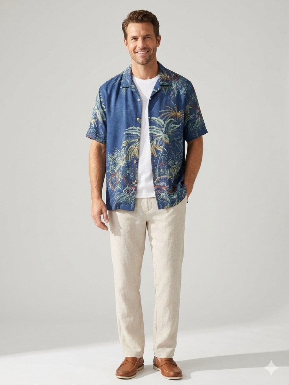 Tommy Bahama 25th Anniversary Fireworks Finale 100% Silk Camp Shirt
